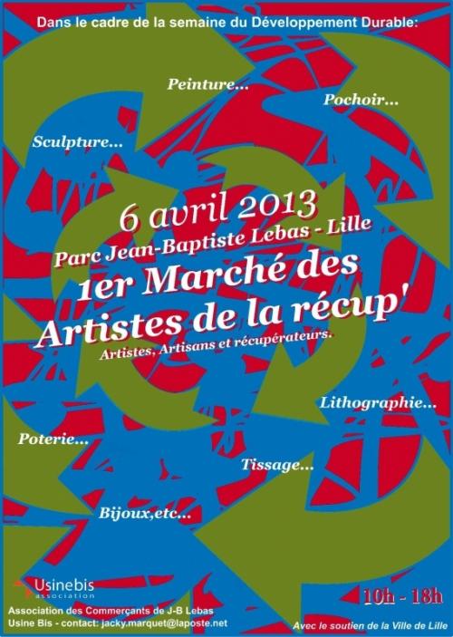 1er Marché des Artistes de la Recup’ au Parc JB Lebas de Lille